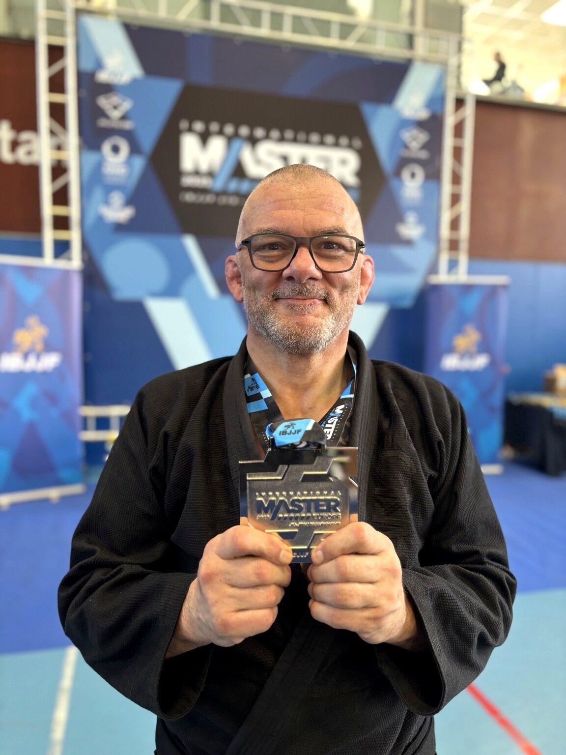 Frank Burczynski with a medal