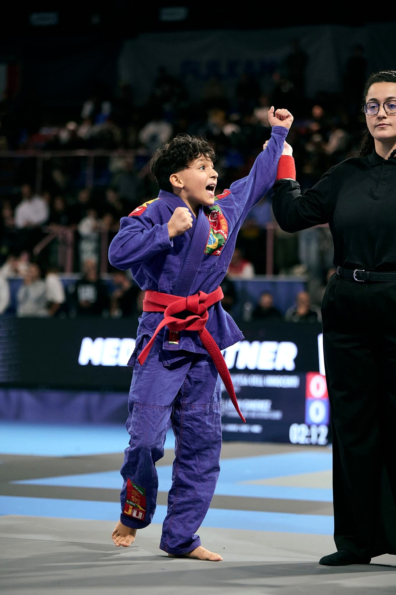 Hilti BJJ young athlete after a win