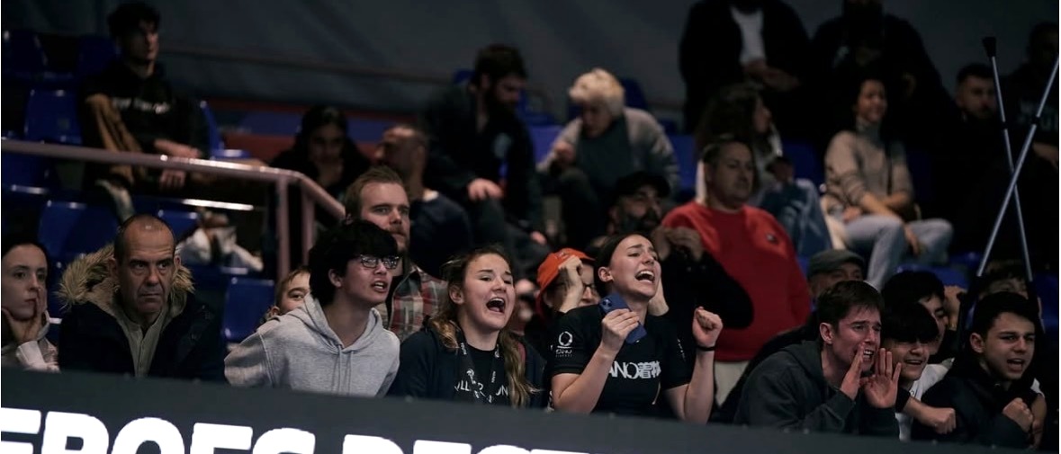 Hilti BJJ Berlin team cheering at an international competition